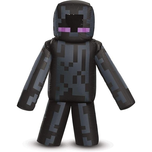 Minecraft Enderman Inflatable Kids Costume Halloween Gaming Blow Up Boys - Picture 2 of 4